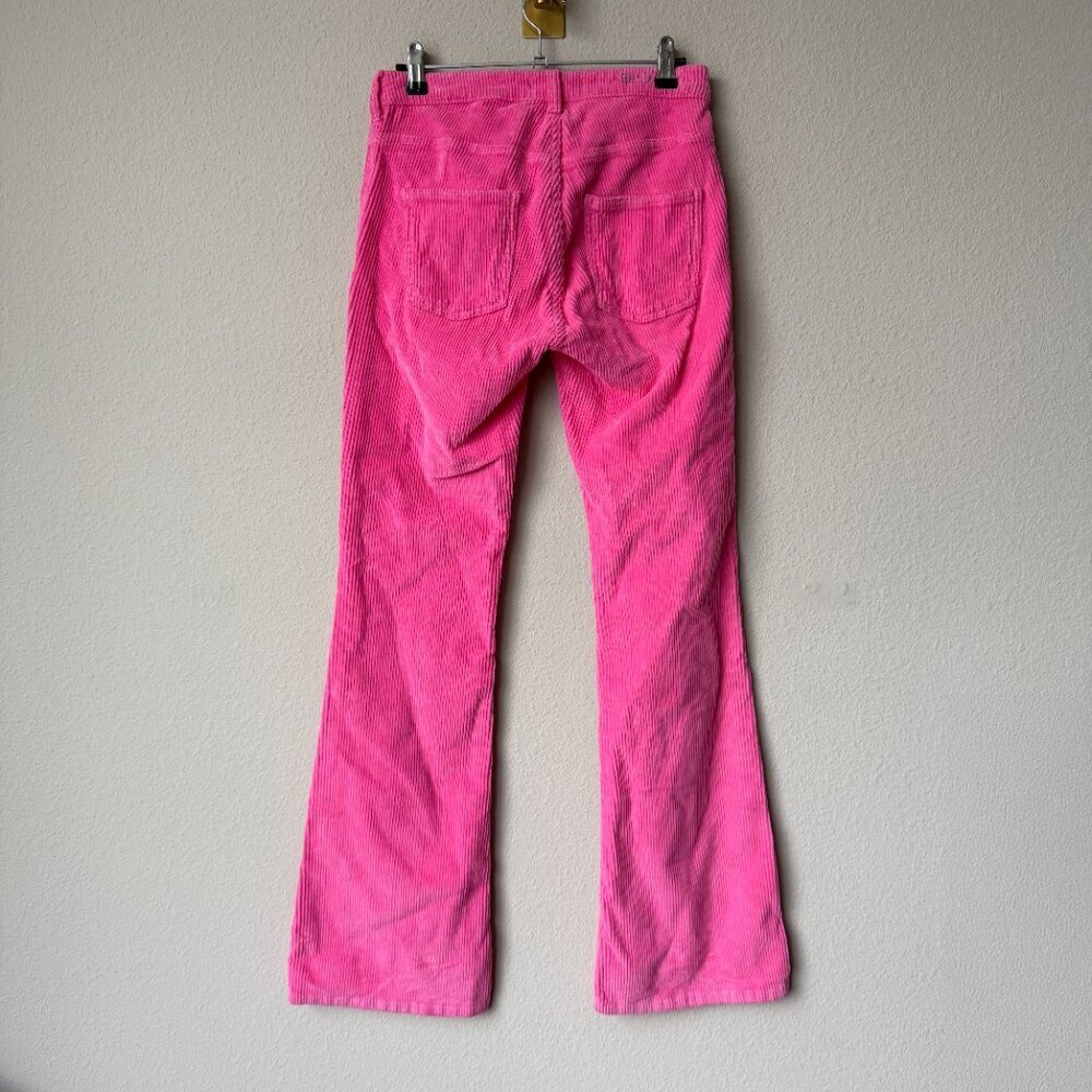 NWT Vilagallo Pink Corduroy Flare Pants Size 40 - Picture 2 of 5